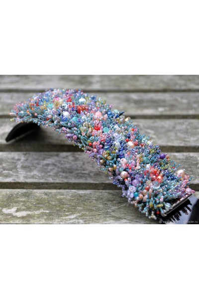 Расшитый широкий браслет. Елизавета Соренсен