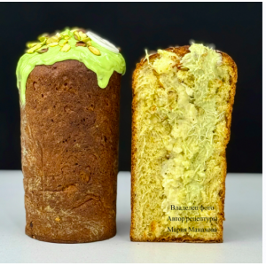 Кулич с начинкой из дубайского шоколада. Мария Манахова