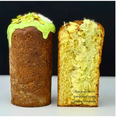 Кулич с начинкой из дубайского шоколада. Мария Манахова