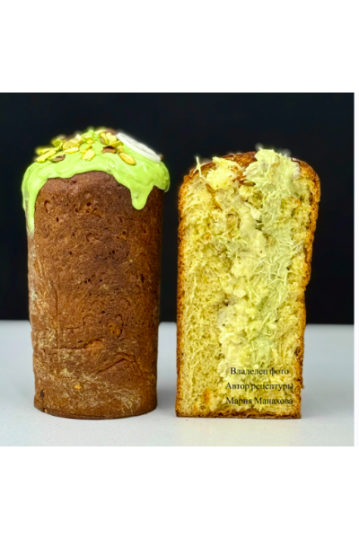 Кулич с начинкой из дубайского шоколада. Мария Манахова