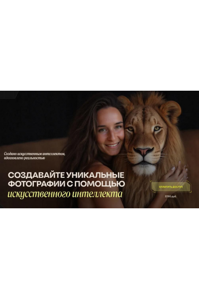 Создавайте уникальные фотографии с помощью искусственного интеллекта. Анастасия Мизгир