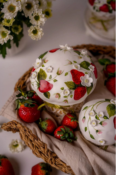 Пасхальный декор. Акварельная роспись на куличах. Марина Невская nebesnyii_mindal