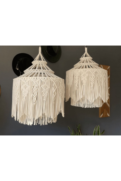 Абажур-макраме. kaktus_decor