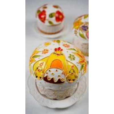 Витражная роспись на куличах. Марина Невская nebesnyii_mindal