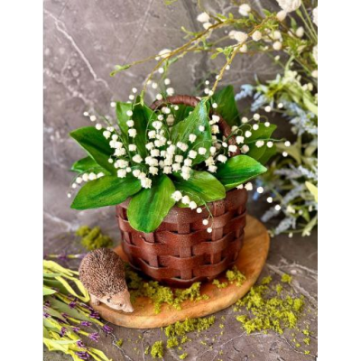 Видеоурок «Корзина с ландышами». Анастасия Политыкина, anastasiya_bakery