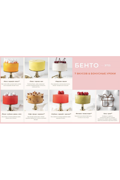 Муссовые Бенто торты без шоколада. Тариф 7 бенто. Вера Никандрова