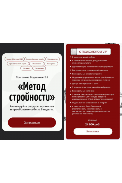 Бодихакинг 2.0 Метод стройности. Тариф С психологом VIP. Аня Рейра, Анна Протасова