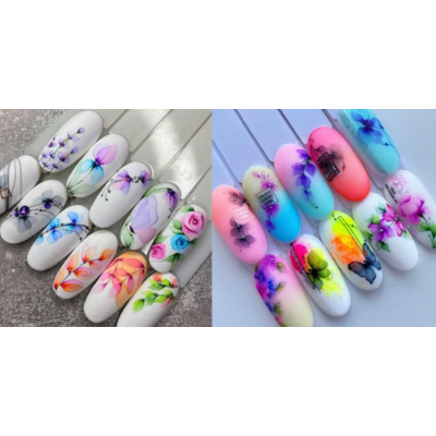 Акварель на ногтях. Тариф Basic. Юлия Голубкова