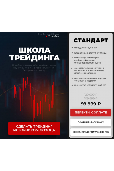 Школа трейдинга 2024. Тариф Стандарт. Игорь Андреев