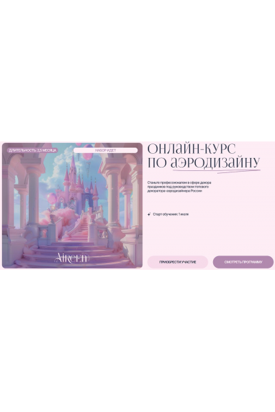 Онлайн-курс по аэродизайну. Тариф VIP. Айрин Шевцова, Aireen Decor School