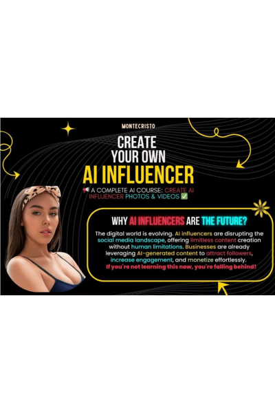 Создание ИИ-инфлюенсеров с нуля без подмены лиц, Montecrist0