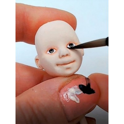 2 способа росписи лица для ватной игрушки. Татьяна Броницкая