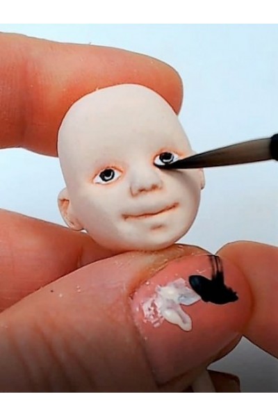 2 способа росписи лица для ватной игрушки. Татьяна Броницкая