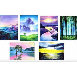 Атмосферные пейзажи по-мокрому. Алла Белоусова vsemart.online Атмосферные пейзажи по-мокрому. Алла Белоусова vsemart.online