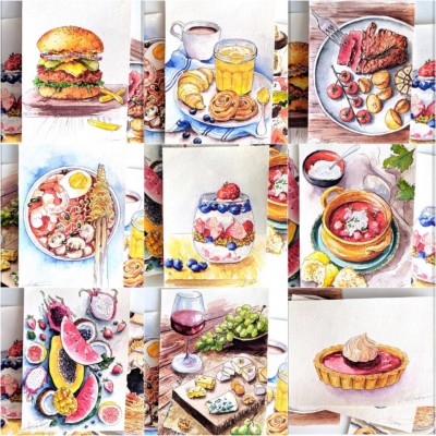 Food-скетчинг. Алла Белоусова ВсемАрт