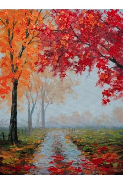 Дорога в осеннем парке. Татьяна Зубова