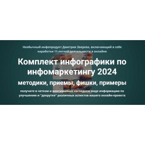 Комплект инфографики по инфомаркетингу 2024. Дмитрий Зверев