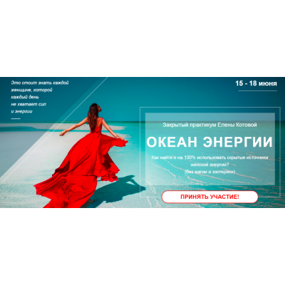 Океан энергии. Пакет Базовый + запись + Vip день. Елена Котова