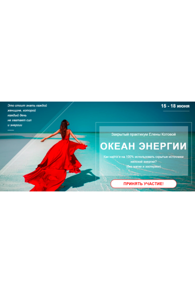 Океан энергии. Пакет Базовый + запись + Vip день. Елена Котова