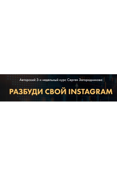 Разбуди свой instagram. Тариф Стандарт. Сергей Загородников