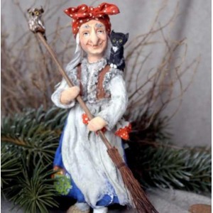 Видео мастер-класс по созданию игрушки из ваты Бабулечка Яга. Татьяна Броницкая