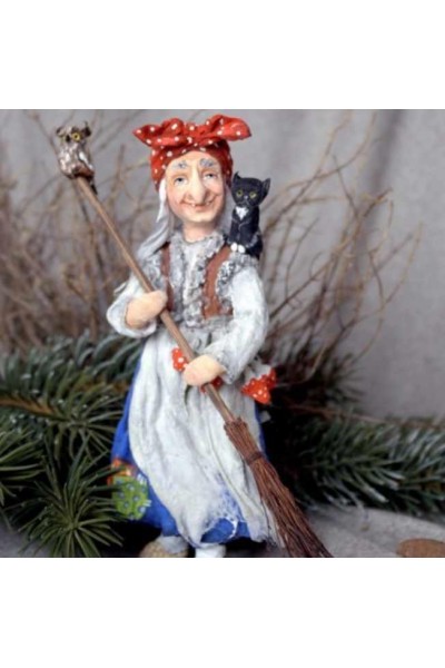 Видео мастер-класс по созданию игрушки из ваты Бабулечка Яга. Татьяна Броницкая