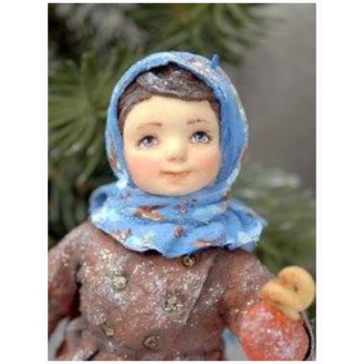 Лепка и роспись лица для ватной игрушки. Татьяна Броницкая