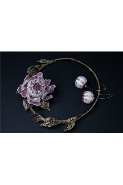 Марафон по созданию колье и серег из бархата Протея. Анастасия Демидова