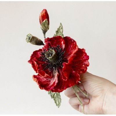 Брошь Мак. Анастасия Демидова