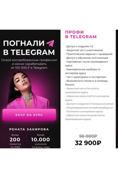 Погнали в Telegram. Профи в Telegram. Рената Закирова
