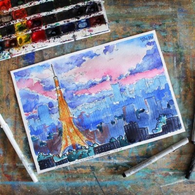 Восточное Путешествие: акварельный скетчинг. Дарья Долгополова