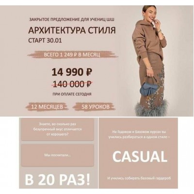 Годовой 2.0. Архитектура стиля 2023 Татьяна Тимофеева, Школа шопинга 