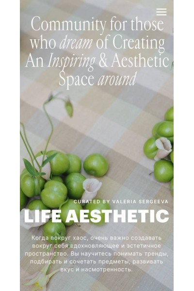 Life Aesthetic. Валерия Сергеева