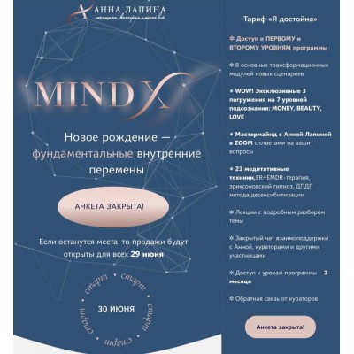 Mind X. Анна Лапина