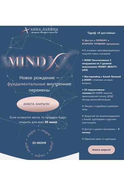 Mind X. Анна Лапина