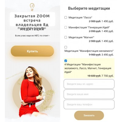Закрытая ZOOM встреча владельцев 8д медитаций. 4 медитации. Катрин Форс