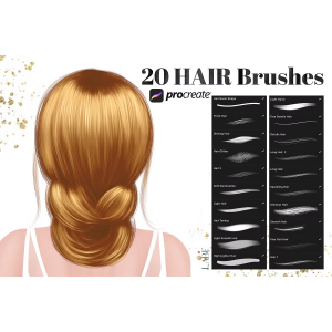 20 Procreate Hair Brushes. LABFcreations 20 Procreate Hair Brushes. LABFcreations
