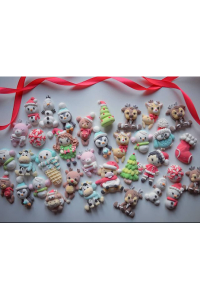 Новогодние мордашки маршмеллоу. zefirniy_krolik