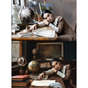 Ретушь с помощью нейросетей. Лиза Свет Фотобал